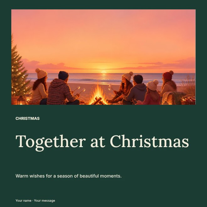 Christmas photo memories social media post template