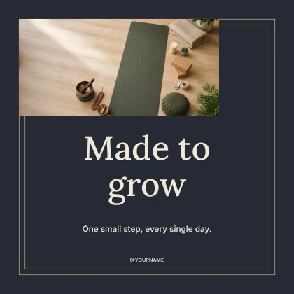 Made to grow · Elegant social media post template