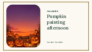 Pumpkin painting afternoon · Framed serif youtube thumbnail template
