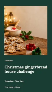 Christmas gingerbread cookies with icing in Christmas gingerbread house challenge instagram story · Gallery editorial