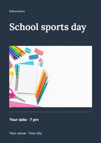 School sports day flyer template
