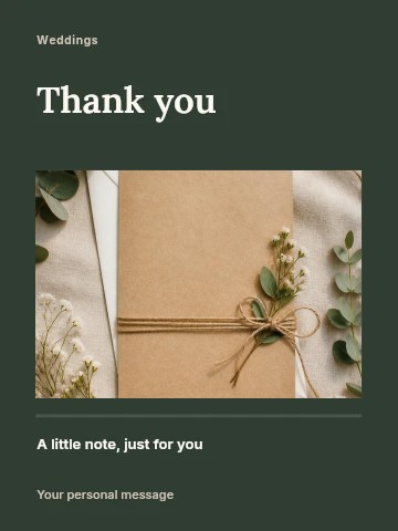 Modern wedding announcement greeting card template