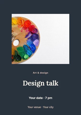 Design talk flyer template