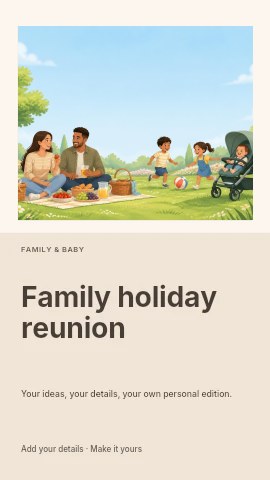 Family holiday reunion instagram story template