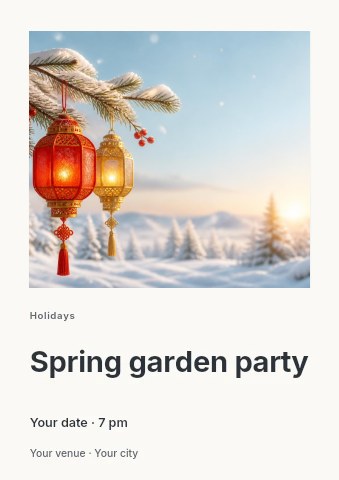 Spring garden party flyer template
