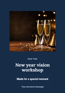 New Year vision workshop flyer template · Picture window