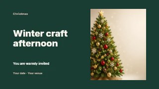 Winter craft afternoon youtube thumbnail template · Horizontal photo dialogue