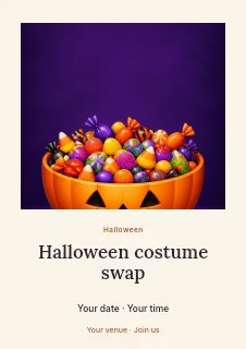 Halloween costume swap flyer template · Quiet photo gallery