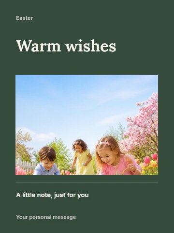 Easter family portraits greeting card template