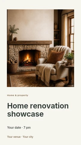 Home renovation showcase instagram story template