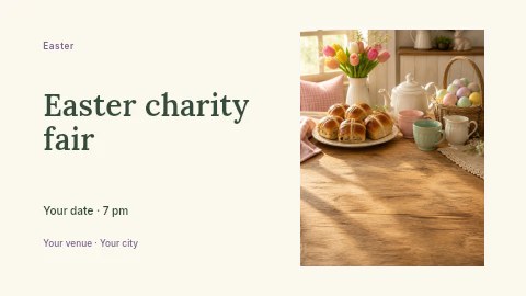 Easter charity fair banner template
