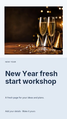 New Year fresh start workshop instagram story template