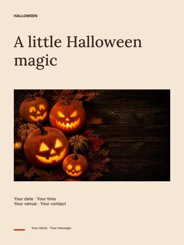 Halloween photo celebration poster template