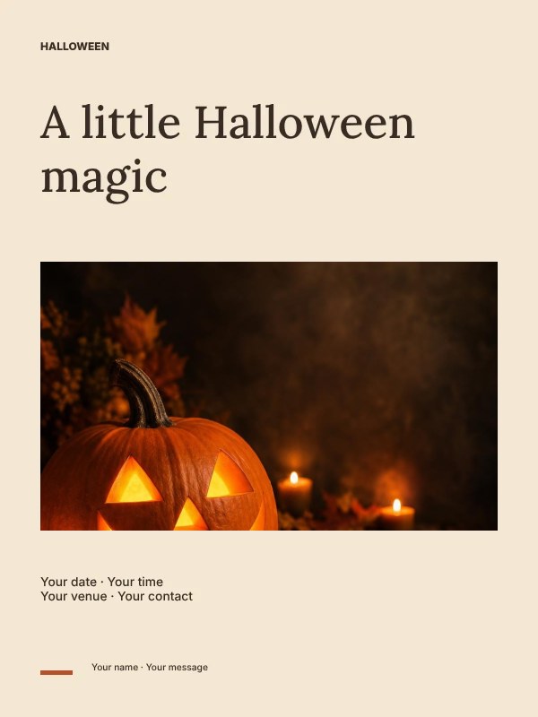 Halloween photo celebration poster template