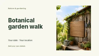 Botanical garden walk · Horizontal photo dialogue