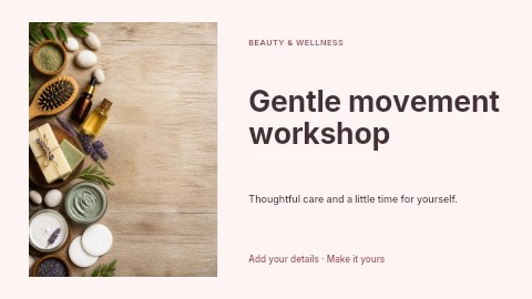 Gentle movement workshop youtube thumbnail template