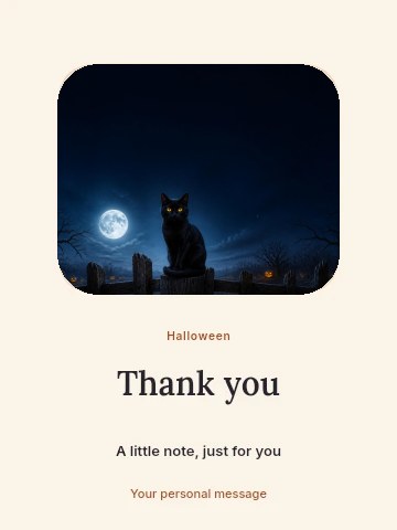 Halloween charity fundraiser greeting card template