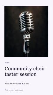 Community choir taster session instagram story template · Gallery editorial