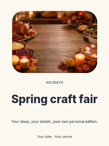 Spring craft fair poster template