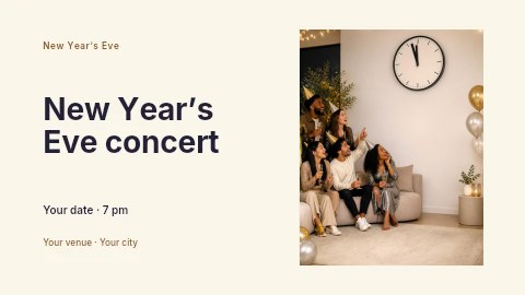 New Year’s Eve concert banner template