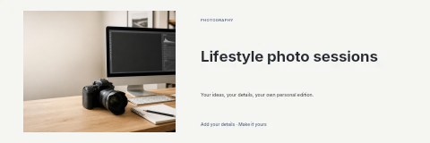 Lifestyle photo sessions banner template