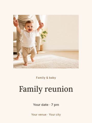 Family reunion poster template