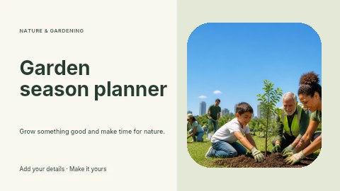 Garden season planner youtube thumbnail template