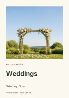 Weddings flyer template · Gallery editorial