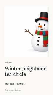 Winter neighbour tea circle instagram story template · Gallery editorial