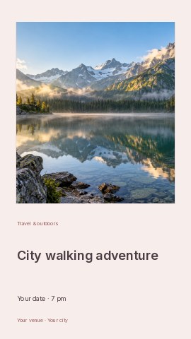 City walking adventure instagram story template