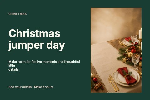 Christmas jumper day postcard template