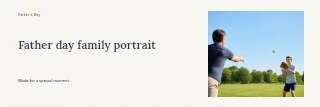 Father Day family portrait banner template · Horizontal photo dialogue