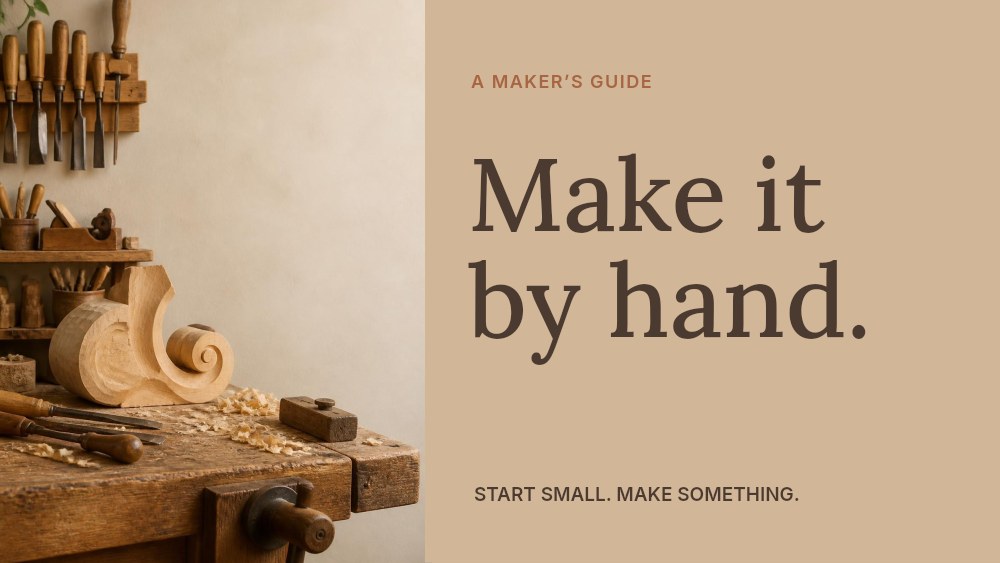 Traditional woodworking bench with tools in Make it by hand · Video thumbnail