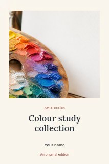 Colour study collection book cover template · Quiet photo gallery