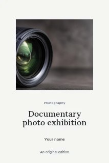 Documentary photo exhibition book cover template · Picture window