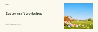 Easter craft workshop banner template · Horizontal photo dialogue
