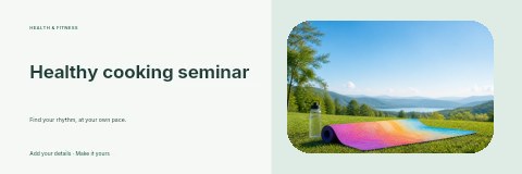 Healthy cooking seminar banner template