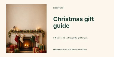 Christmas gift guide gift voucher template