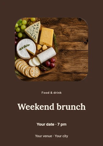 Weekend brunch flyer template