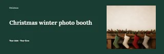 Christmas winter photo booth banner template · Horizontal photo dialogue