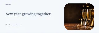New Year growing together banner template · Horizontal photo dialogue