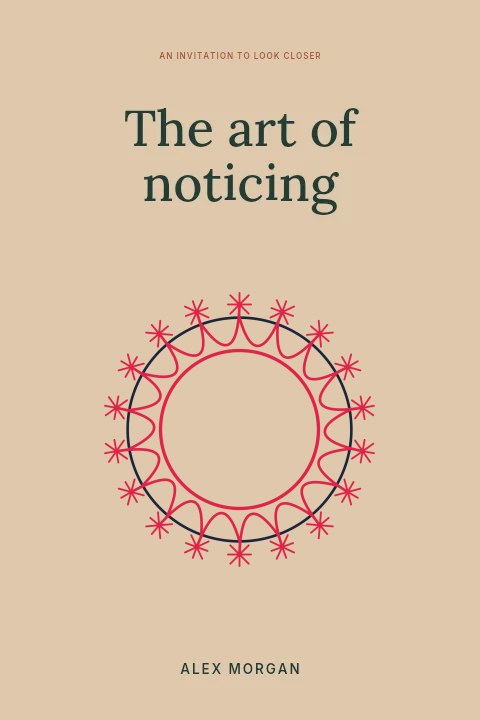 Fan radial emblem · 18 motifs and interlaced in The art of noticing · Book cover