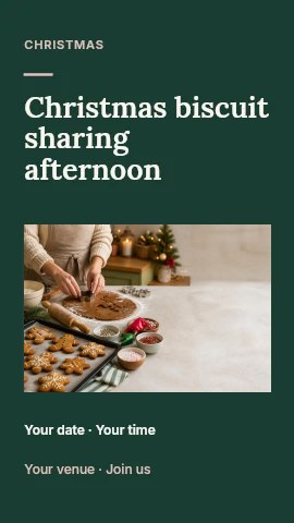 Christmas biscuit sharing afternoon instagram story template · Quiet photo gallery
