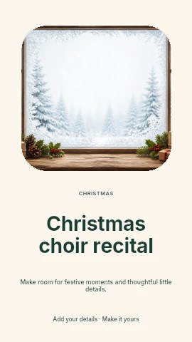 Christmas choir recital instagram story template