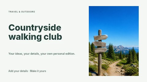 Countryside walking club youtube thumbnail template