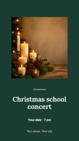 Christmas school concert instagram story template