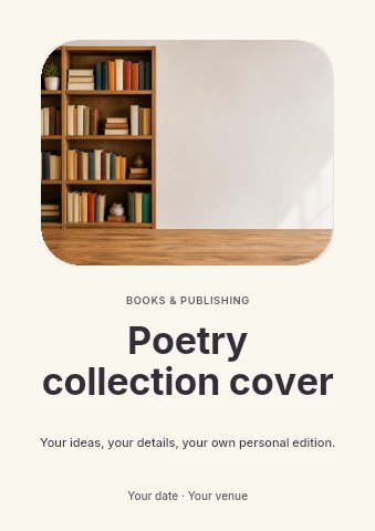Poetry collection cover flyer template