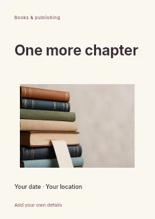 stack of hardcover books with bookmark in Reading photo announcement · Modern programme
