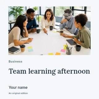 Team learning afternoon podcast cover template · Gallery editorial