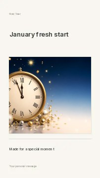 January fresh start · Title & photograph instagram story template